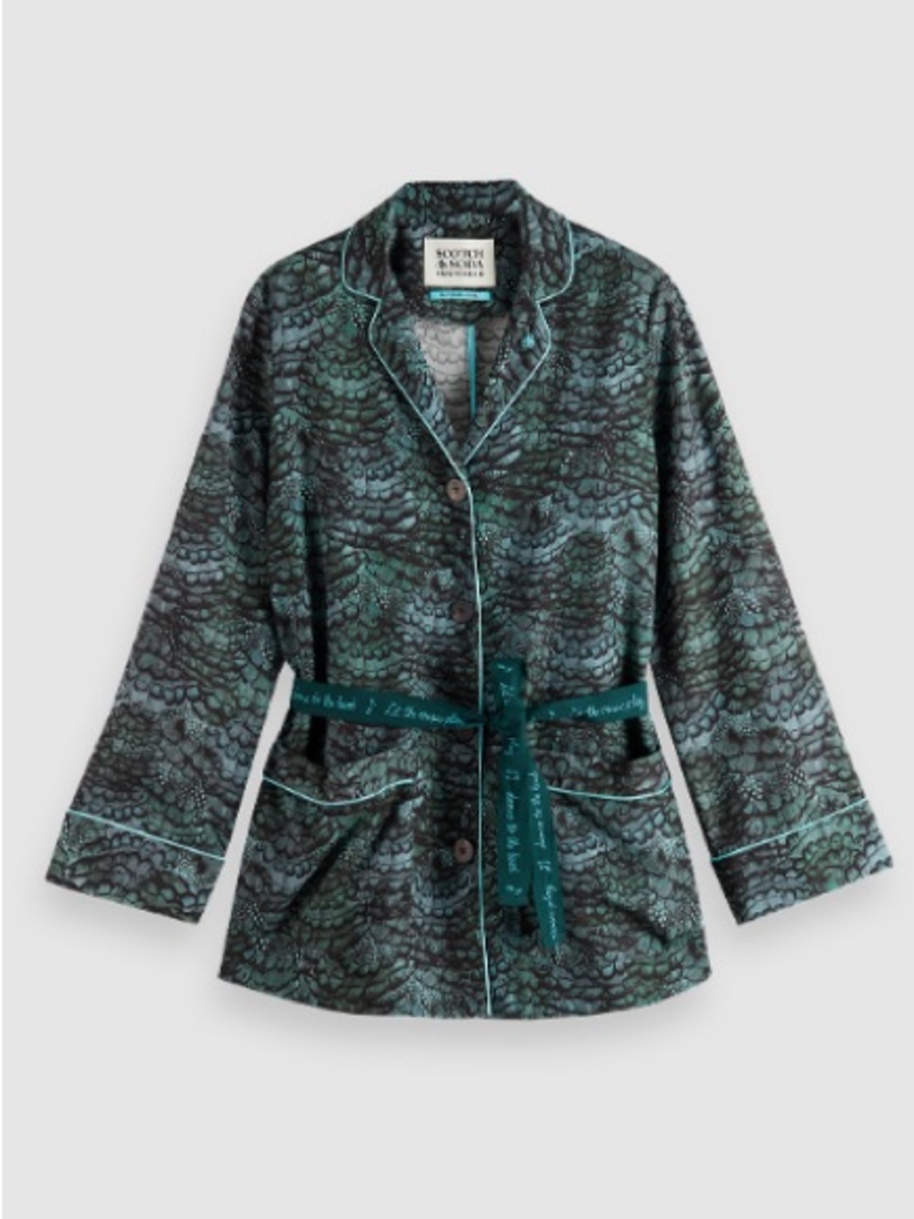 SCOTCH & SODA FEATHWR BELTED BLAZER MEDIUM